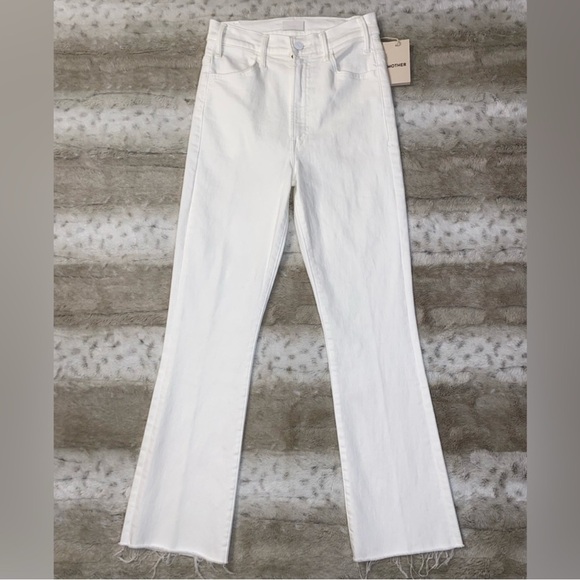 NWT MOTHER The Hustler High Waist Fray Hem Ankle Color:Fairest Of Them All - Picture 5 of 16